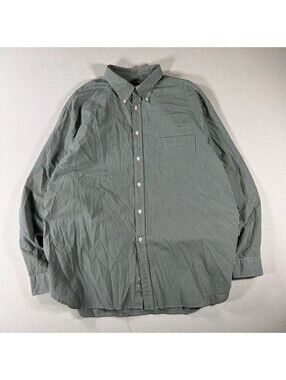 Gap Green Plaid Button Up Long Sleeve Shirt Size XL